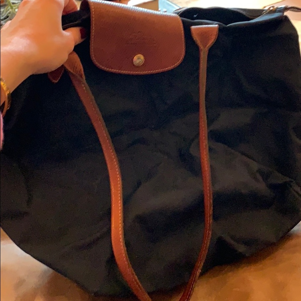 Navy Longchamp Shoulder Bag